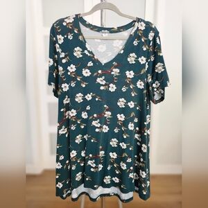 079. Floral V-Neck Dress